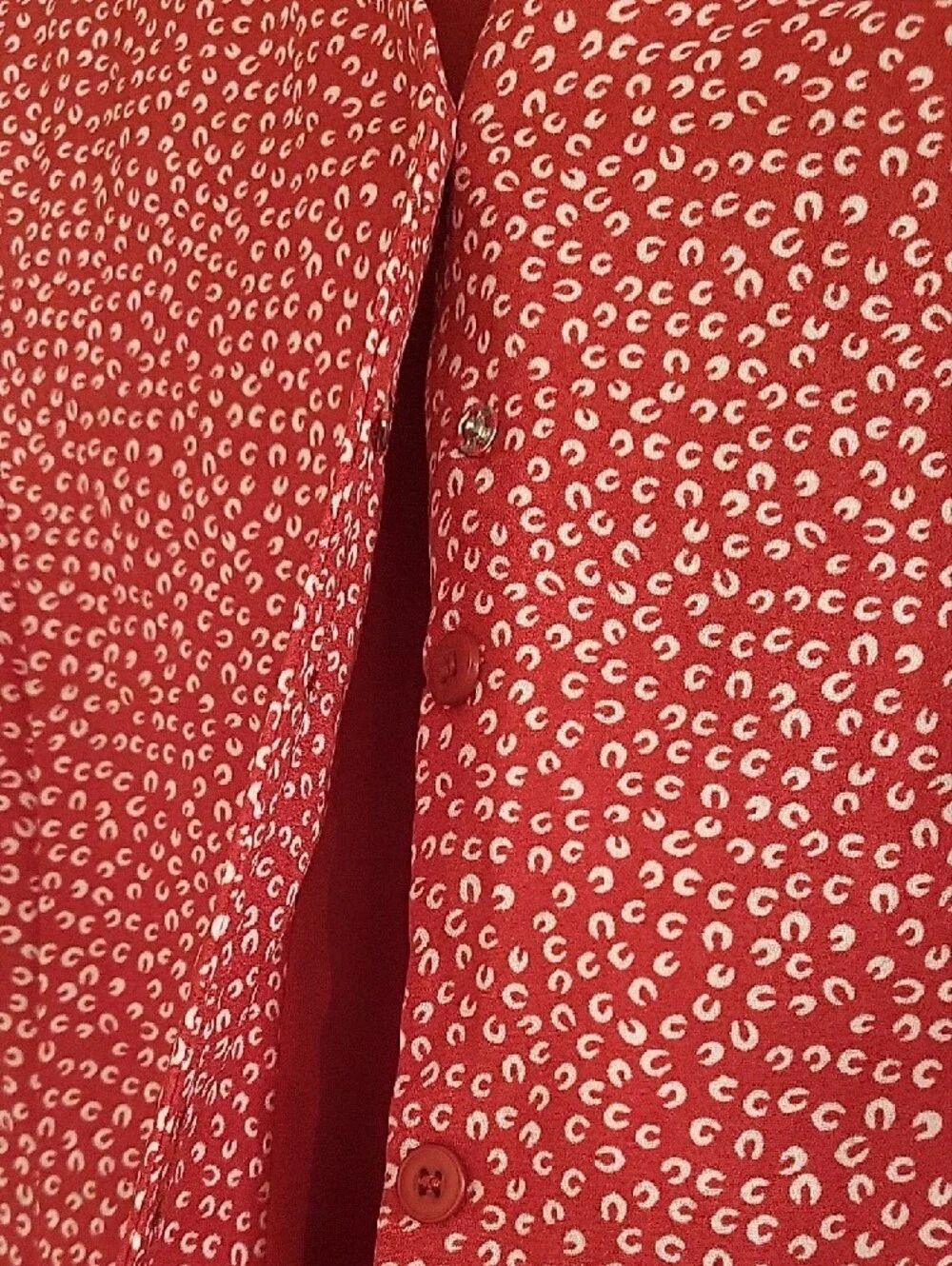 Lulu's Rustic Red Printed Button-Front Mini Dress - Picture 5 of 6